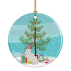 Khao Manee Cat Christmas Ceramic Ornament