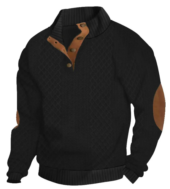 Stand Collar Long Sleeve Jacquard Knitted Pullover Sweater | Streetwear