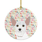 Schnauzer White #2 Christmas Ceramic Ornament