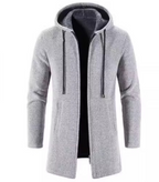 Medium Long Plush Thickened Coat for Men