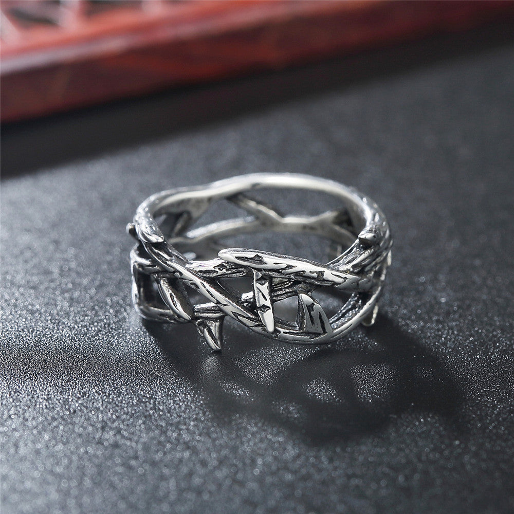 Vintage Jesus Crown of Thorns Titanium Steel Ring