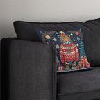 Leopard Christmas Throw Pillow