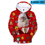 Christmas Snowman Digital Print Hoodie for Men & Women | Streetwear