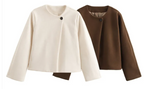 Women's Square Collar Padded Woolen Coat