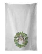 Sheltie/Shetland Sheepdog Tricolor Smiling #1 Christmas Wreath Kitchen Towel Set of 2