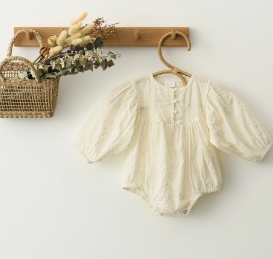 Licarte L136 Baby Bodysuit with Floral Embroidery (One)