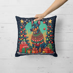 Doberman Pinscher Christmas Throw Pillow