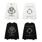 Unisex Letter Jacquard Knitted Sweater