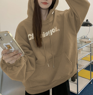 American Retro Women's Grey Blue Hooded Sweatshirt | Streetwear