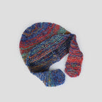 Fashionable Mixed Color Wool Knitted Ear Protection Hat | Embroidered Cap
