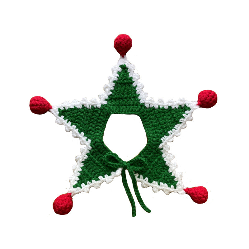 Handmade Christmas Pet Collar with Star Design