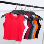 Women's High Waist Crop Tank Top for Yoga and Sports