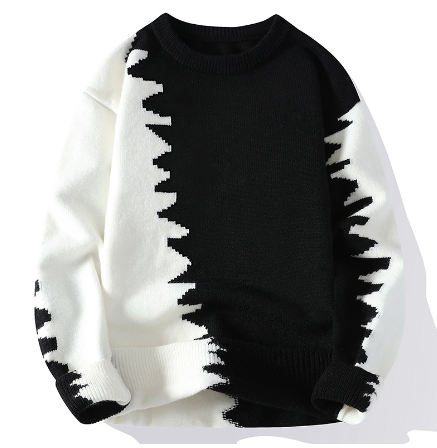 Ravini Prie Sweater for Men - Casual Color Block (One)