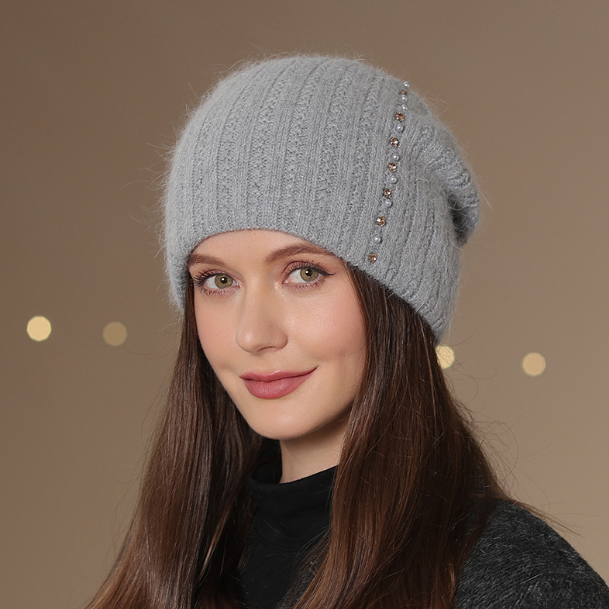 Double-Layer Knitted Wool Warm Fashion Hat | Embroidered Cap