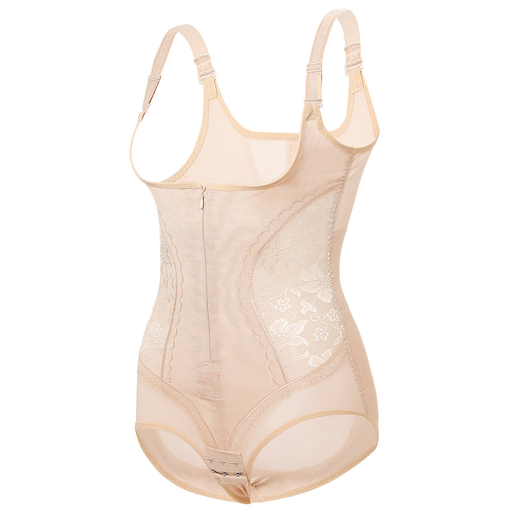Plus Size Body Shaping Bodysuit with Zipper Closure