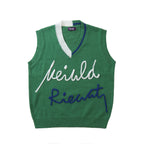 Men's Contrast Color V-neck Sleeveless Sweater Vest