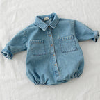 2020 Spring New Baby Soft Denim Bodysuit for Fall