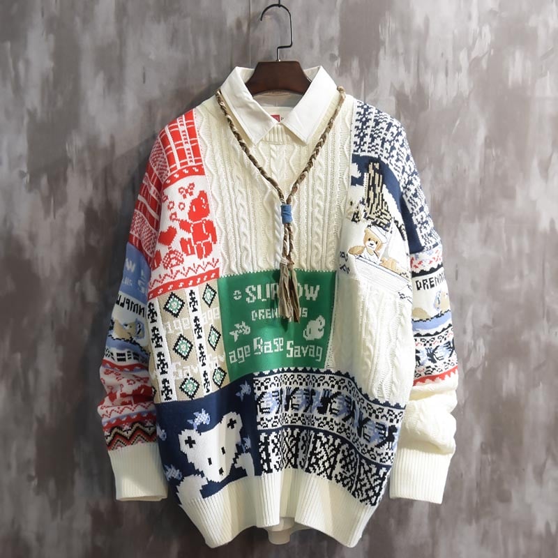 Men's Winter Round Neck Pullover Sweater by Tide Brand | Streetwear