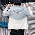 Men's Summer Thin Breathable Sunscreen Hooded Jacket