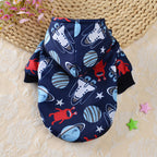 Fashionable Cartoon Velvet Windbreaker for Small Pets