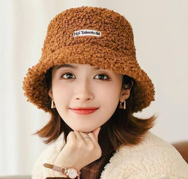 Versatile Women's Lamb Wool Fisherman's Hat | Embroidered Cap