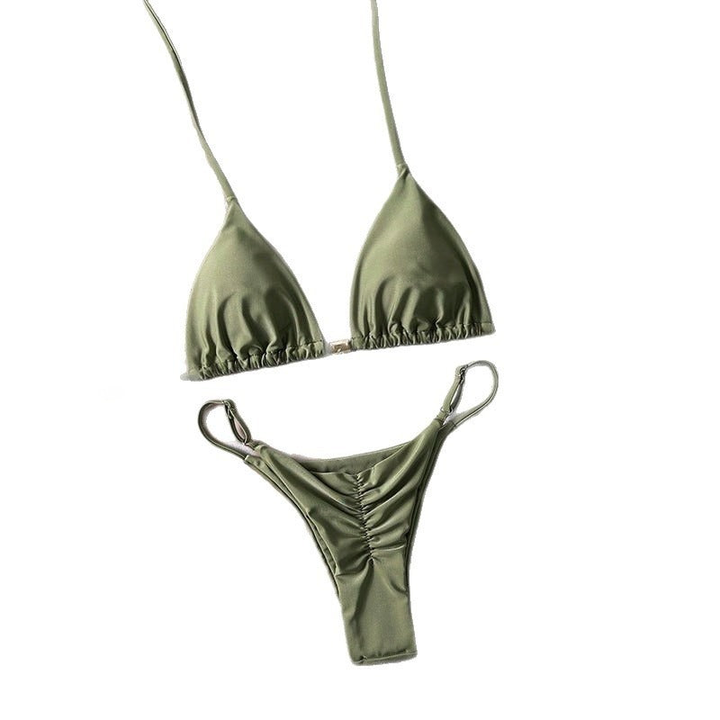 Halter Triangle Thong Bikini