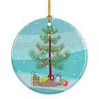 Satin Rat Merry Christmas Ceramic Ornament