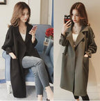 Loose Mid-Length Women's Trench Coat