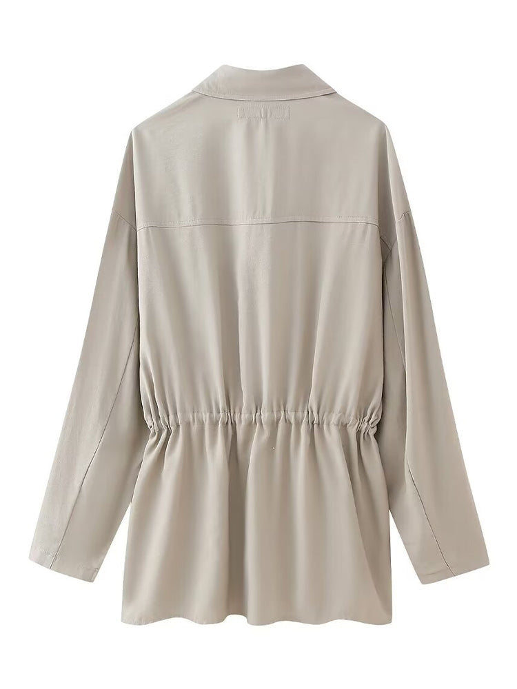 Willshela Vintage Lapel Neck Women’s Jacket with Pockets