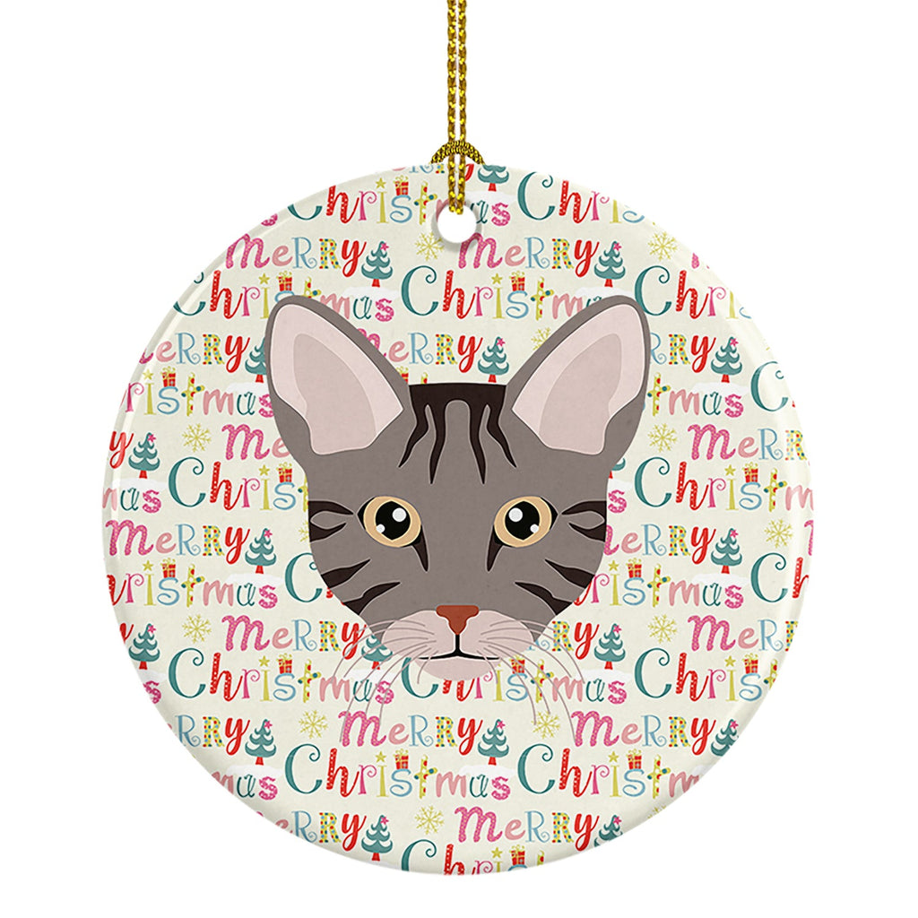 Ocicat Cat Christmas Ceramic Ornament