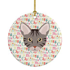 Ocicat Cat Christmas Ceramic Ornament