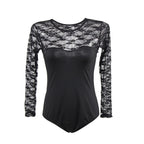 Lace Long Sleeve Corset Bodysuit