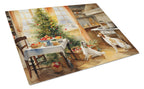 Borzoi Christmas Cookies Glass Cutting Board