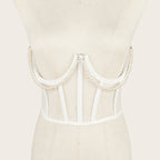 European Style Pearl Chain Vest with Corset Design