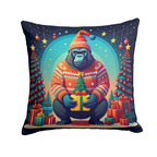 Gorilla Christmas Throw Pillow