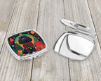 Black Cocker Spaniel Christmas Compact Mirror
