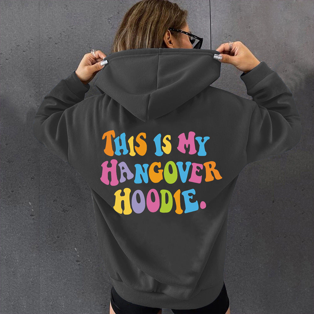 Women's Hangover Hoodie with Back Print and Drop Shoulders | Streetwear