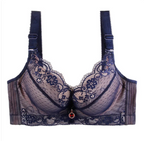 New Large Size Four-Row Adjustable Lace Bra - Supportive & Comfortable