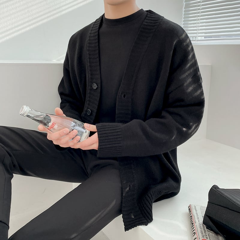 Trendy Men's Knitted Sweater Jacket