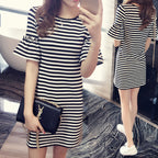 New Summer Striped T-Shirt Dress for Women | Streetwear