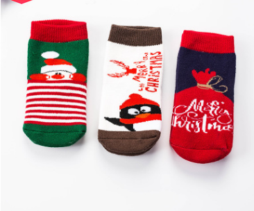 Kids' Christmas Thick Cotton Cartoon Baby Socks