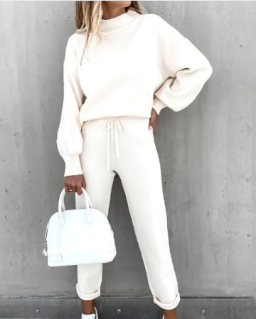 Solid Color Turtleneck Hoodie | Streetwear