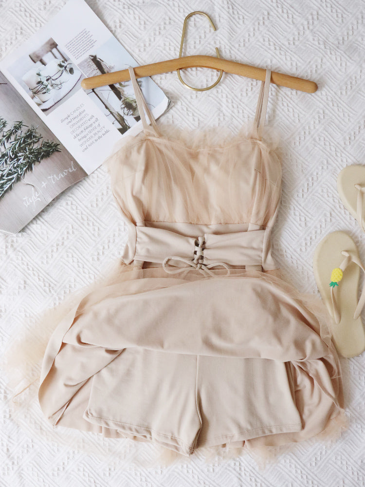 Fairy Style Conservative Student One-Piece Swimsuit