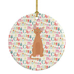 Devon Rex #1 Cat Christmas Ceramic Ornament