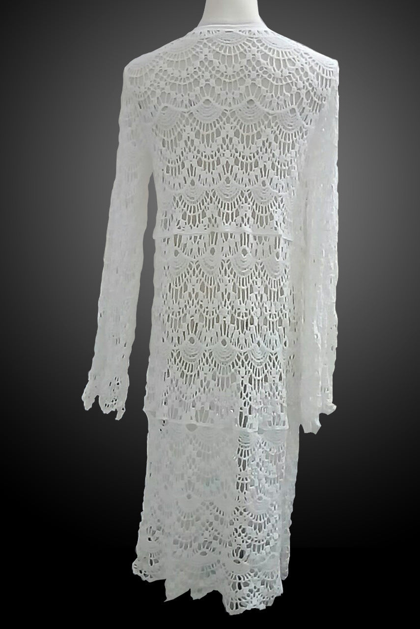 Wholesale Long Crochet Beach Cover-Up Swimsuit Jacket