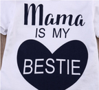 Mama Triangle Bodysuit with Heart for Babies