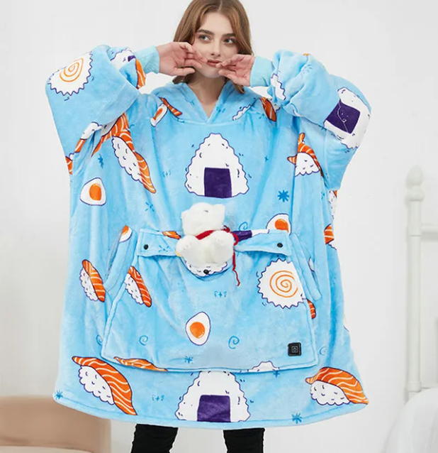 Heated Hooded Blanket Sweater