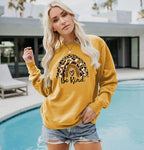 Ladies Rainbow Leopard Print Casual Sweatshirt | Streetwear
