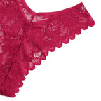 Lace Thong High Waist Women with Low Waist High Slit
