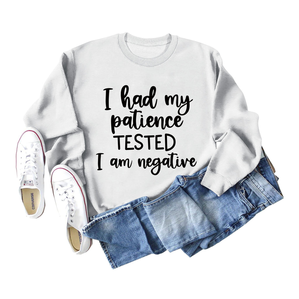 Round-Neck Sweater with Letter Print for Fall & Winter